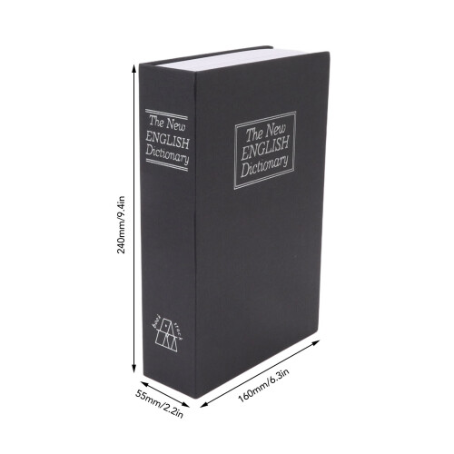 Innovative Medium Book Safe Box with Coded Lock 9.4x6.3x2.2in Black 2