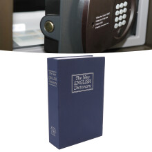 Portable Blue Aluminum Alloy Book Safe With Lock, 240mm Size