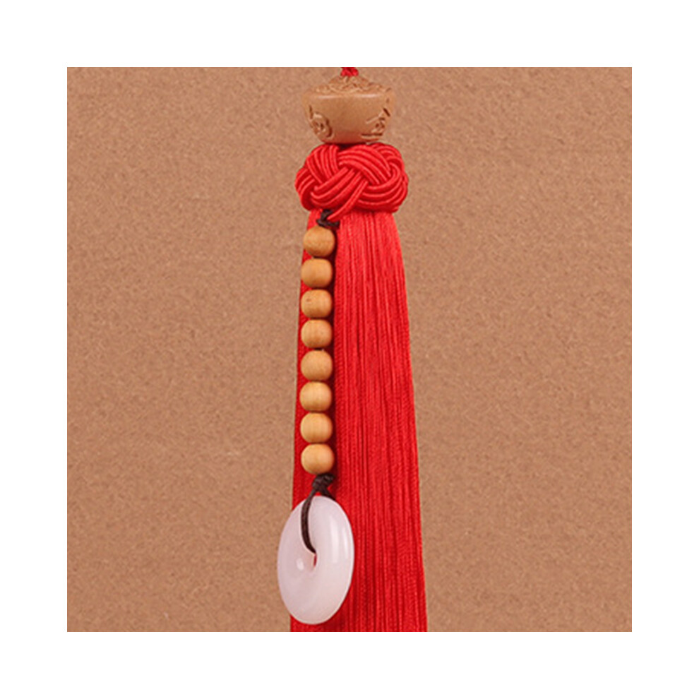 Bright Wood Lotus Car Pendant For Rearview Mirror Â 270G Red/Peach 4991389994065