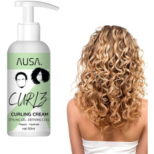 Curl Defining Cream for Wavy Hair with Elastin, Moisturizing Frizz Control Hair Serum 50ML