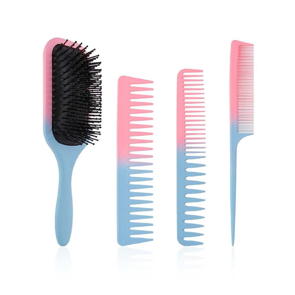 Unisex Hairdressing Comb Set With Metal Tail For Precise Sectioning And Detangling, Salon Styling Kit