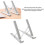 Foldable Aluminum Laptop Stand Adjustable 155mm Height Black 6