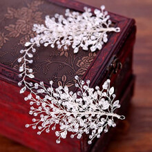 Handmade Bridal Crown for Women Crystal Wedding Tiara Headpiece with Retro Elegant Design