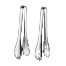 2Pcs 304 Stainless Steel Food Tongs with Adjustable Grip for Cooking, BBQ and Picnic Serving
