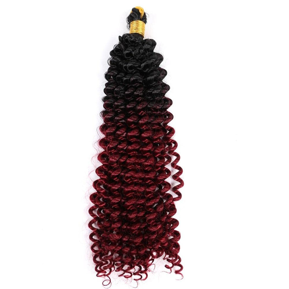 14 Inch Ombre Burgundy Goddess Faux Locs Crochet Hair Extensions Lightweight Synthetic for Women