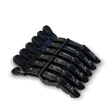 Hair Sectioning Clips with Secure DoubleHinged Grip, Black Alligator Hair Clips for Styling