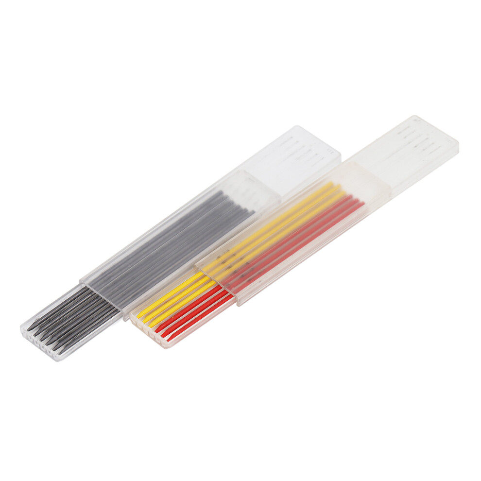 Hb Carpenter Pencil Refill 12-Pack 2.8Mm Black