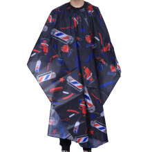 Barber Cape Waterproof Lightweight Adjustable Neck Band Professional Hair Cutting Cape Black