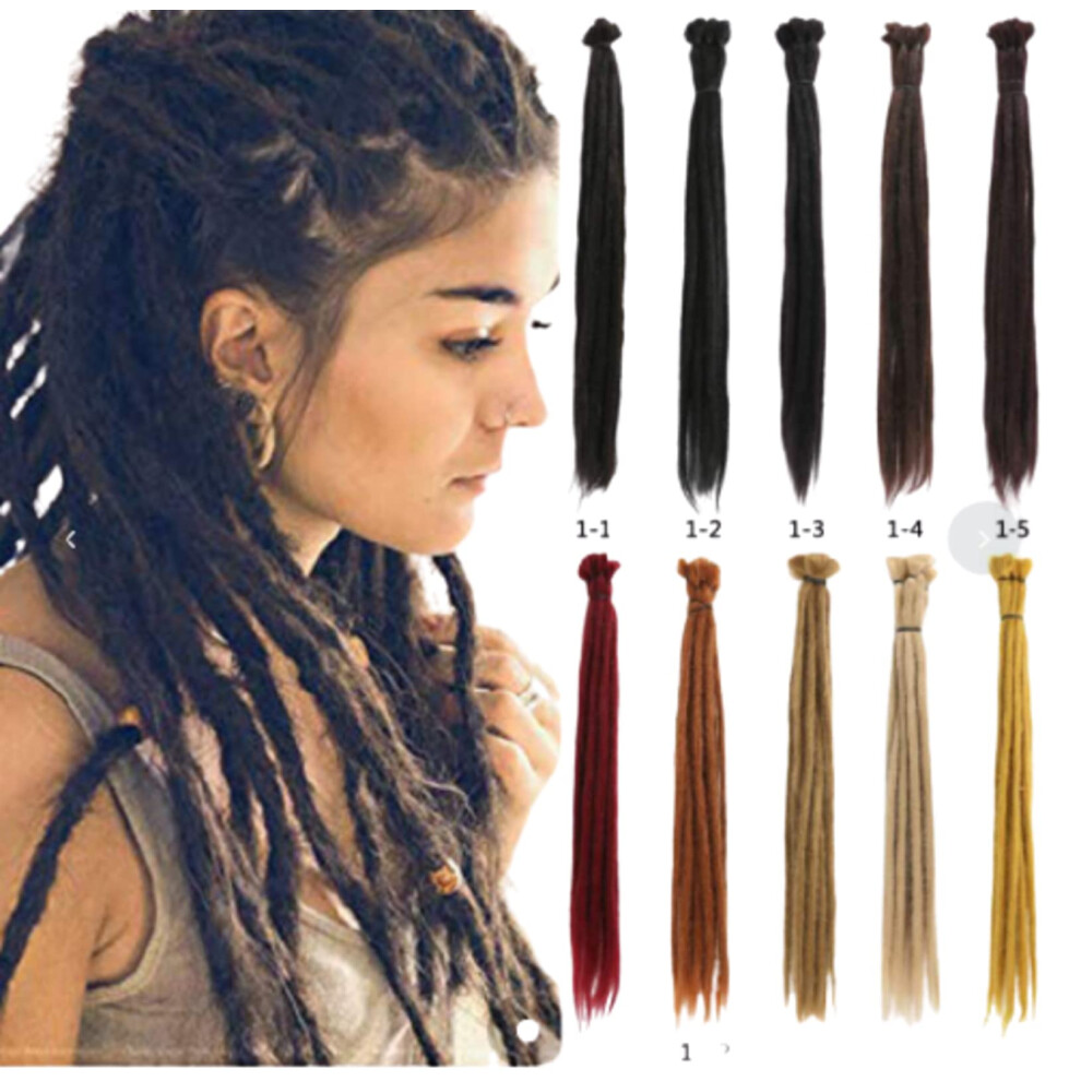 Unisex Handmade Crochet Dreadlocks Wig Fashion Hip Hop Style Lightweight Synthetic Fiber Hairpiece