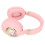 Cute Pink Bluetooth Gaming Headset with LED Light, 400mAh, 15m Range 16