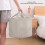 Foldable Polyester Double Layer Foot Tub – Collapsible Camping Bucket, Beige 6