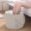 Foldable Polyester Double Layer Foot Tub – Collapsible Camping Bucket, Beige 8