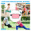 Pink PU Leather Hip Thrust Belt for Exercise 88 x 20.8cm 3
