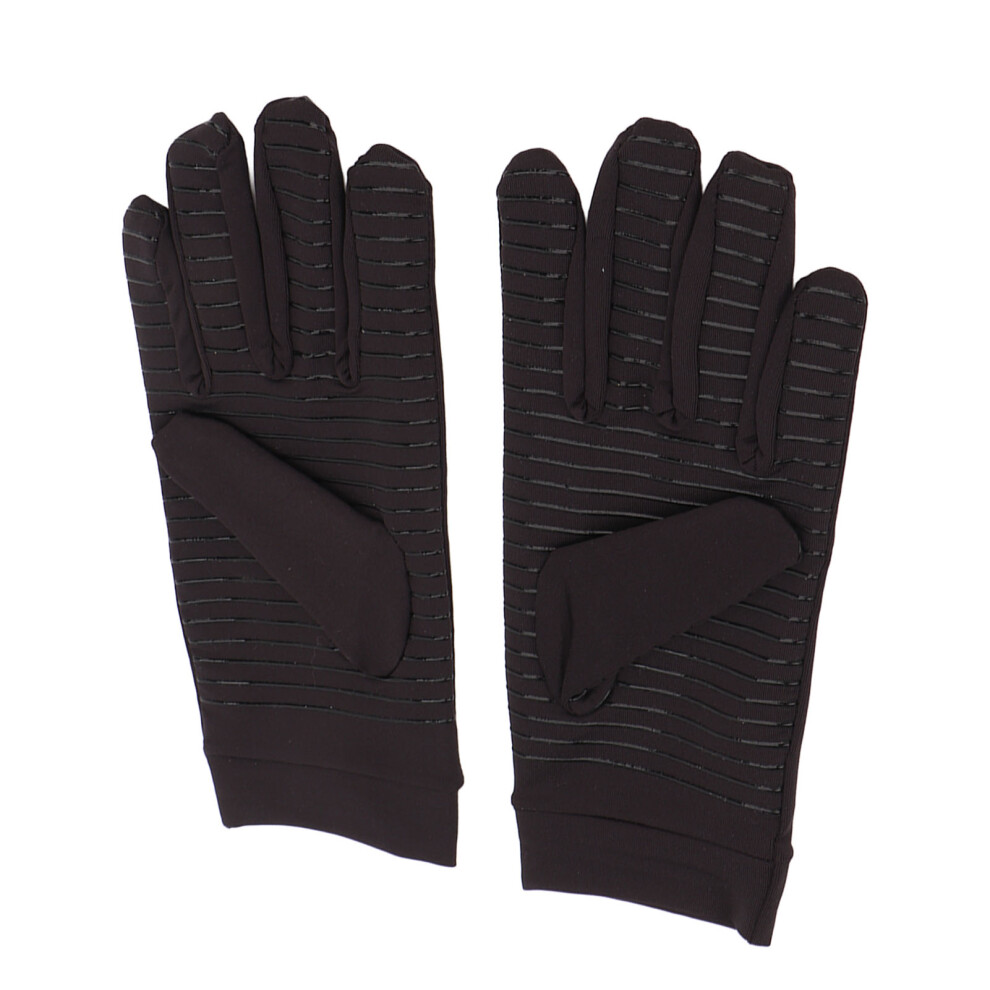 Copper Full Finger Compression Gloves for Arthritis Soreness Relief, Men & Women, Size L
