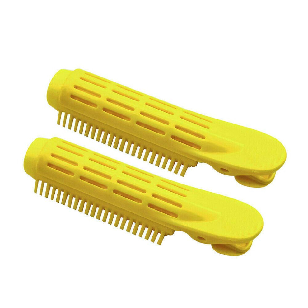 6PCS Volumizing Hair Root Lifter Clips for Instant Root Volume, Heat Styling, Yellow Reusable Set