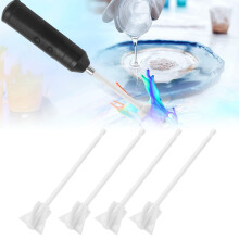 4Pcs Resin Mixer Paddles 1/4in Hex Drill Attachments, Reusable White