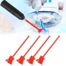 4Pcs Resin Mixer Paddles 1/4in Hex Reusable Paint Drill Attachments Red