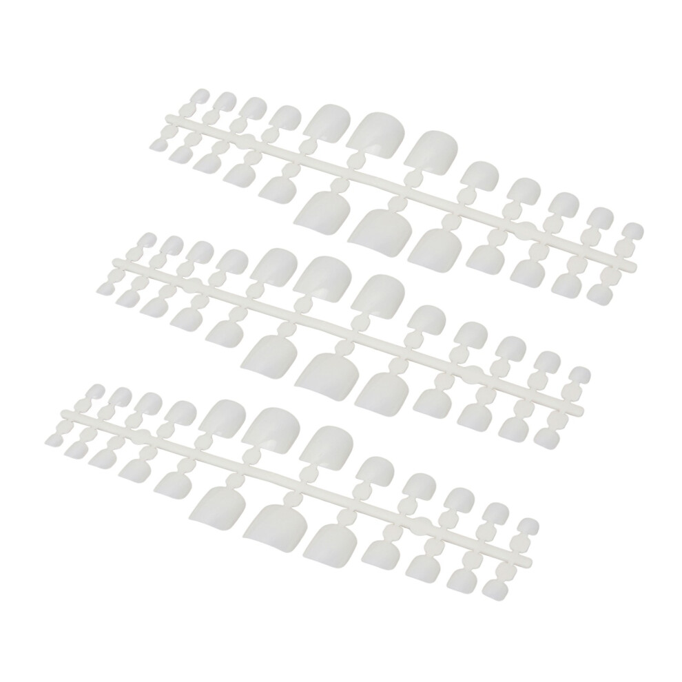 240pcs Glossy Fake Toenails Full Cover DIY False Toenails for Home Salon