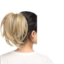 12 Inch Wavy Clip In Ponytail Extension Heat Resistant Synthetic Hairpiece for Women Ref: 4395
