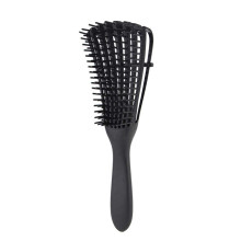 Detangling Brush for Curly and Coily Hair with Fast Knot Removal and Gentle Scalp Massage – Black