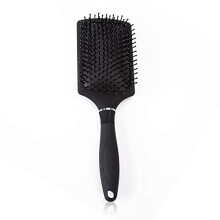 Large Paddle Hair Brush for Long Hair, Detangling Wet Hair Brush with Cushioned Grip, Black Finish