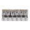 Electric Guitar Bridge 6 Strings 65mm Glossy Silver Hardtail Fixed Bridge 13