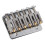 Electric Guitar Bridge 6 Strings 65mm Glossy Silver Hardtail Fixed Bridge 14