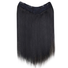 Clip in Human Hair Extensions VShaped One Piece 10 Inch Remy for Instant Volume Boost