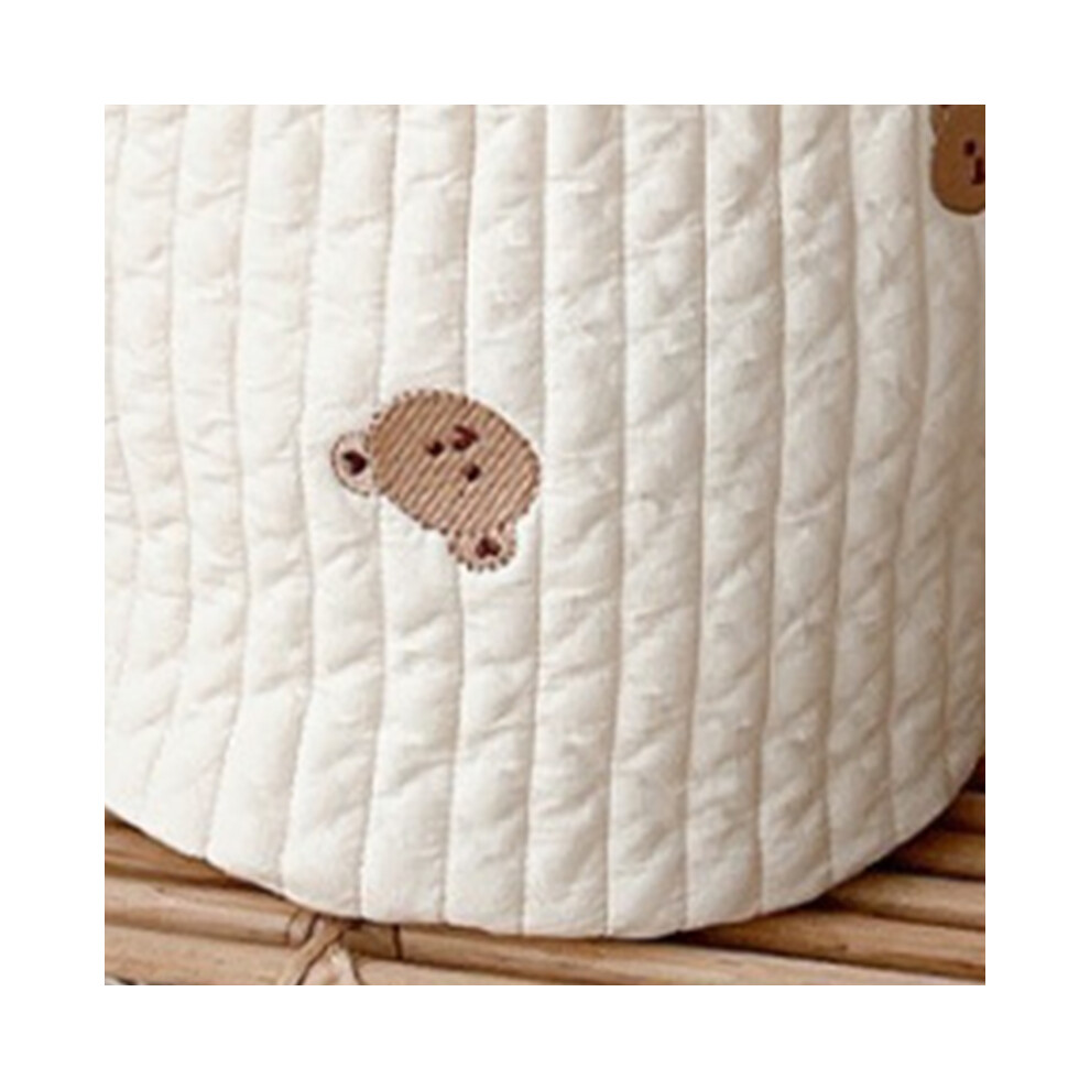 Pure Cotton Baby Bottle Storage Bag, Diaper Caddy, Small Bear Pattern