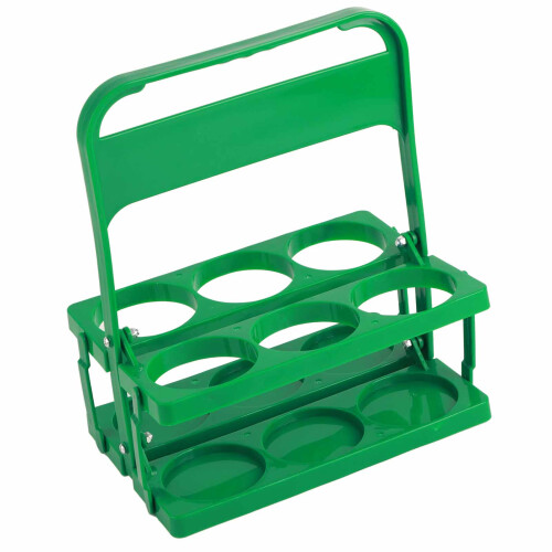 Green Foldable Portable Beer Bottle Rack for Picnics and Storage 2