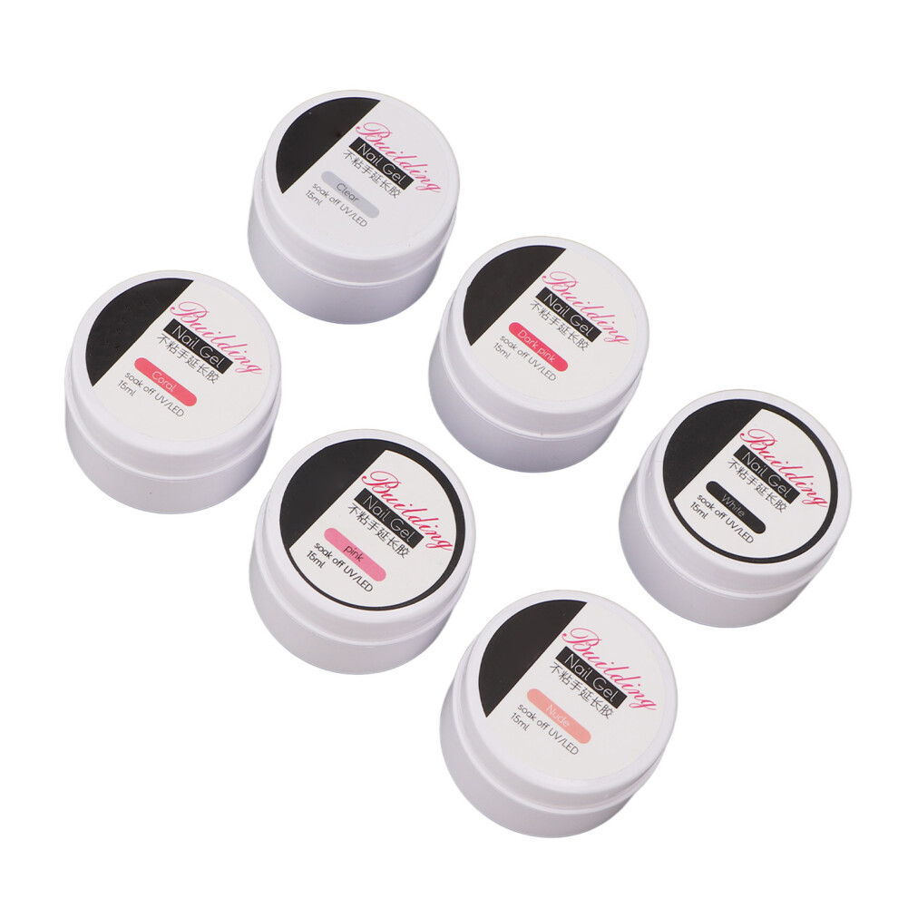 6pcs Nail Extension Gel Kit for Beginners, 6 Colors, Manicure Salon