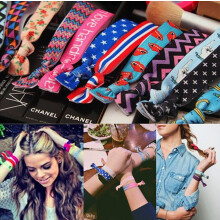 50Pack No Crease Hair Ties Elastic Ribbon Ponytail Holders for Women Girls Teens Kids