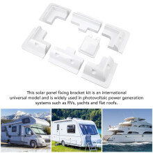 White 7-Piece Solar Panel ABS Corner Bracket Kit