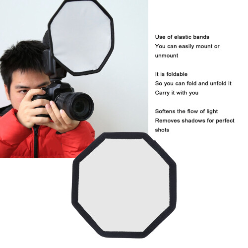 20cm Nylon Octagonal Foldable Camera Softbox with Storage Bag for Photography 2