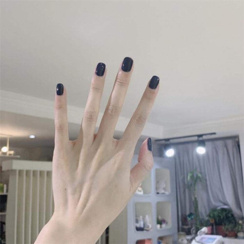 24pcs Square Head Short White Press On Nails, Reusable ABS False Nails for Quick Salon Style 1
