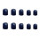 24pcs Square Head Short White Press On Nails, Reusable ABS False Nails for Quick Salon Style 4