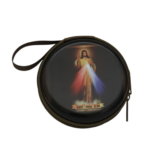 Catholic Rosary Pouch Religious Jewelry Storage Box-wave1
