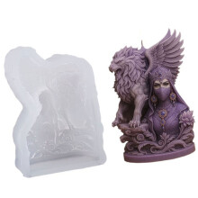 Moule à savon en Silicone pour bougie, aile de lionne mystique,