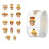 500Pcs Kitten Food Theme Sticker Removable Adhesive Wrapping 1