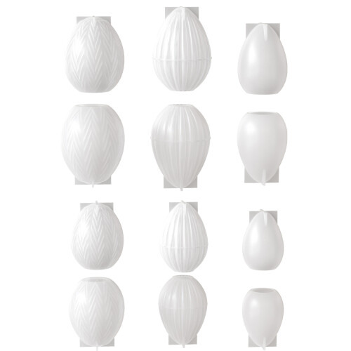 Flexible Silikonform zur Herstellung von eierförmigen Kerzen-36 2