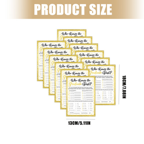 24pcs Who Knows Graduate Best Graduation Game Activity Cards 2