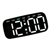 Digital Alarm Clock Electric Desk Clock-2817 black shell whi