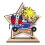 Wooden Star And Flags Table Decors For Independence Day-1 1