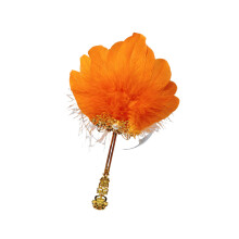 Artistieke gevederde ambachtelijke kleine-Oranjekleur