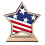 Classical Red White Blue Wood Nationalistic Ornament Perfect-3 1
