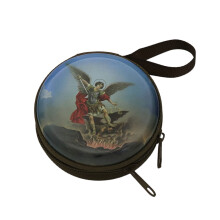 Catholic Rosary Pouch Religious Jewelry Storage Box Coin-Angel1