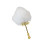 Klassieke gevederde decoratieve kleine handventilator-Wit 1