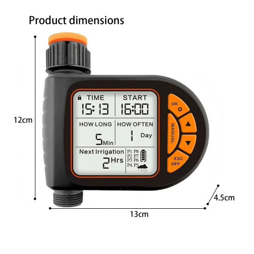 Plastic Outdoor Plant Irrigation Manager With Large LCD Display 2