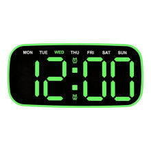 Digital Alarm Clocks for Bedrooms Desk-2817 black shell gre