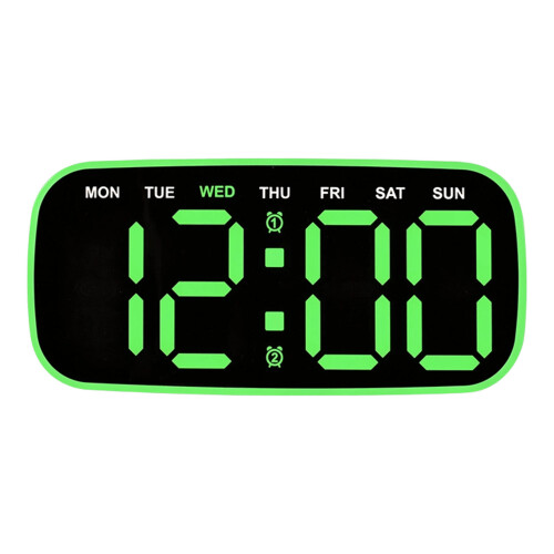 Digital Alarm Clocks for Bedrooms Desk-2817 black shell gre